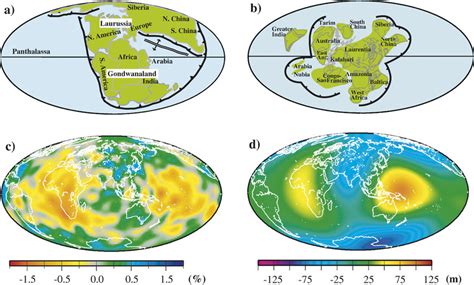 Reconstruction Of Supercontinents Pangea At 195 Million Years Ago