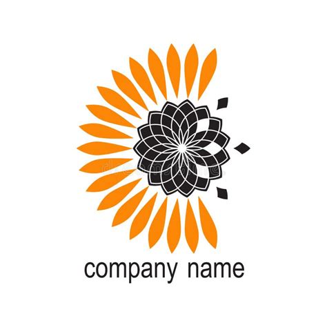 Logo For The Company Sunflower Flower Vector Stock Vector