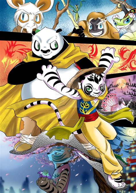 Tigress Kung Fu Panda Po And Tigress Cartoon As Anime Cartoon Movies