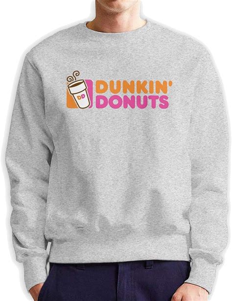Dunkin Donuts Mens Crew Neck Hoodie Sweatshirt Classic