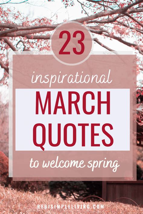 23 Happy March Quotes To Welcome Spring March Quotes Inspirational