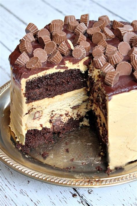 The reese's® trademark and trade dress are used under license from the hershey company. Chocolate- Peanut Butter Cup Cheesecake Cake