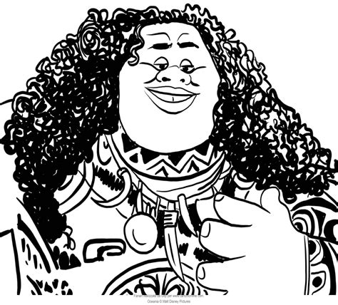 We have collected 36+ maui coloring page images of various designs for you to color. Primo piano sorredente di Maui of Moana coloring pages