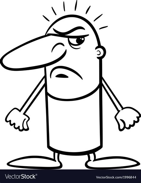 Angry Cartoon Coloring Page