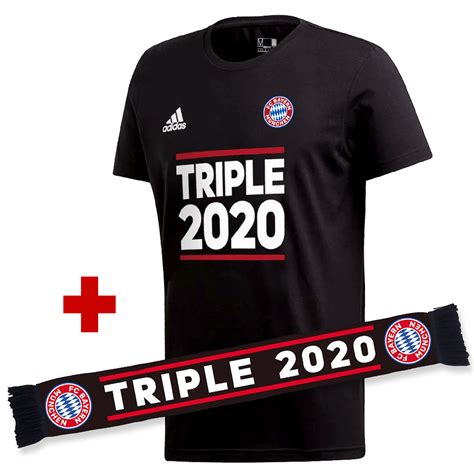 Available in a range of colours and styles for men, women, and everyone. Adidas FC Bayern München T-Shirt Triple Sieger 2020 ...