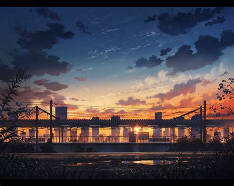 Sun Light Amazing Anime Landscape Sky Wallpaper 1440x1148 472783