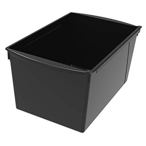 Storex Extra Large Book Bin Interlocking Plastic Organizer For Home