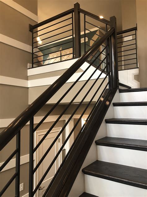 Iron Handrails For Stairs Interior Wrought Iron Stair Railing