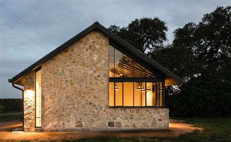 Modern Barn Which Is The Companion Building To A Small Stone Ranch