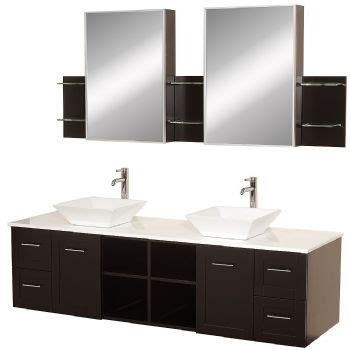 Chic bathroom design with double vanity. 72inc wall mounted bathroom vanities s5109 from Double ...