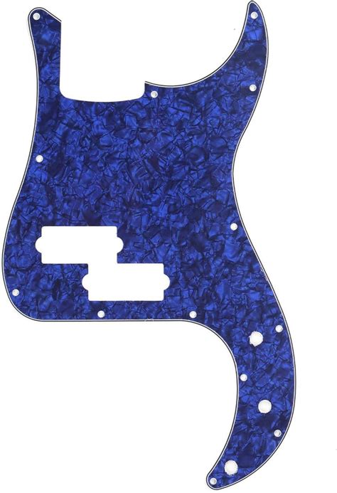 Musiclily 13 Hole P Bass Pickguard For Fender American Mexican Standard Precision Bass 4ply Blue
