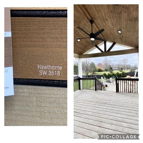 Pine Ceiling Stained With Sherwin Williams Super Deck In The Color