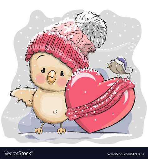 Cute Cartoon Chicken In A Knitted Cap Royalty Free Vector