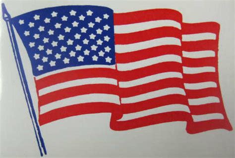 American Flag Unused Sticker 50 Stars On The Flag Usa