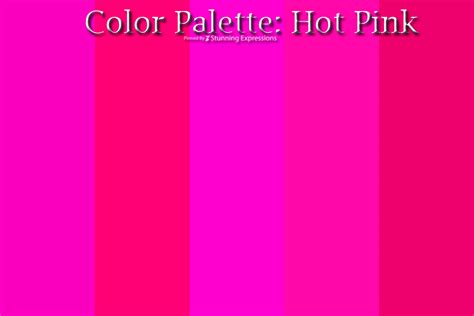 color palette hot pink fuchsia stunning expressions