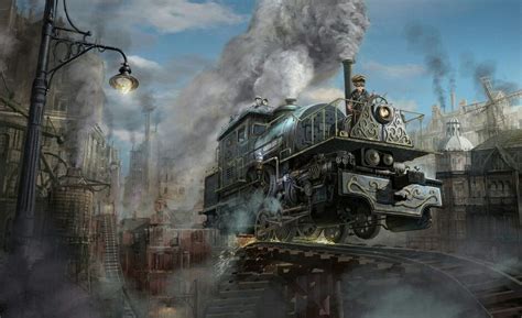 Steampunk Train Concept Art Pinterest Trains And Steampunk