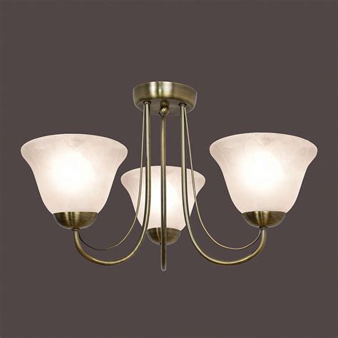 Maybe you would like to learn more about one of these? Alabaster 3 Arm Glass Light Fitting | Light fittings ...