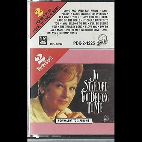 Jo Stafford You Belong To Me Cassette Nm Usa Capitol Pdk 2 1225