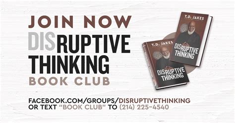 Disruptive Thinking Book Club By Td Jakes