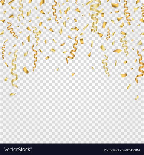 Gold Confetti Background Party Background Vector Image