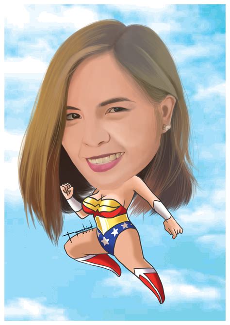 Artstation Wonder Woman Digital Caricature 2016