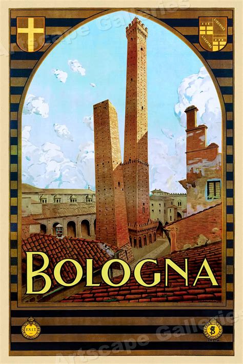 1928 Bologna Italia Stile Vintage Poster Di Viaggio Italiano 24x36 Ebay