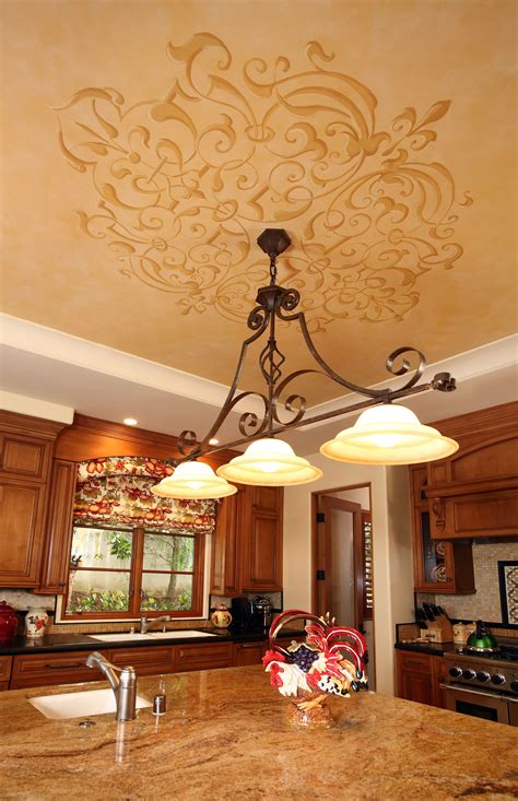 Is there a special knife/tool that cuts the depth/width consistently? kitchen ceiling ornament | Ceiling murals, Mural painting ...