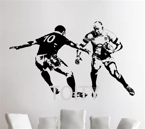 Home Textiles Stickers Sport Rugby Player Football Vinyl Wall Art