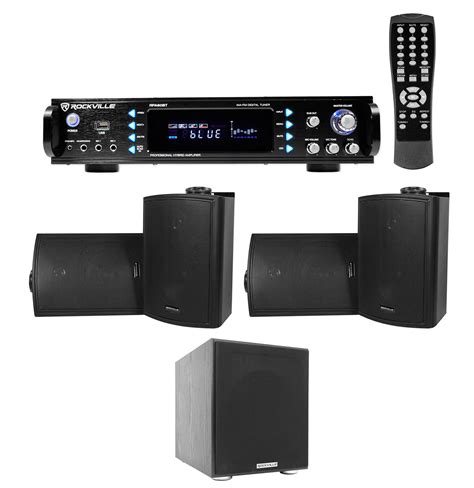 Rockville 1000w Home Theater Bluetooth Receiver4 Speakers8