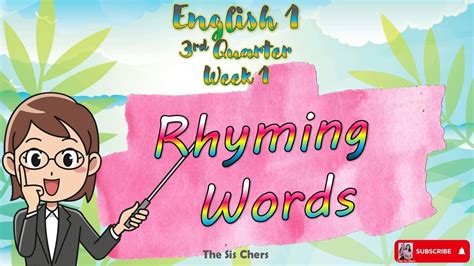 Grade 1 English Quarter 3 Week 1 Melc Based Ii Rhymingwords