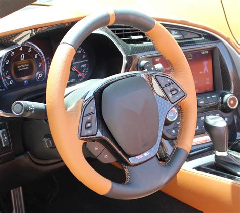 Chevrolet Corvette C7 2014 19 Steering Wheel Cover By Redlinegoods