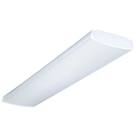 Lithonia Lighting 4 Ft 4 Light Fluorescent Wraparound Lens Ceiling