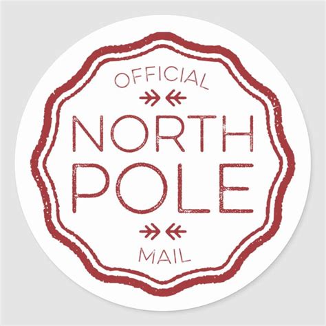 Official Seal From The North Pole Zazzle Father Christmas Letters