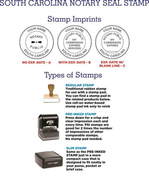 Sc Notary Stamp Seal South Carolina Notary Stamp
