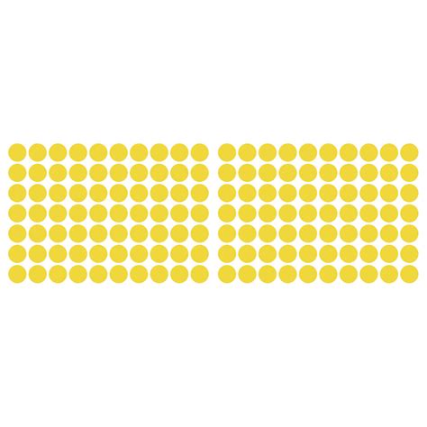 Litemark 1 Inch Yellow Vinyl Removable Dot Classroom Floors And Walls