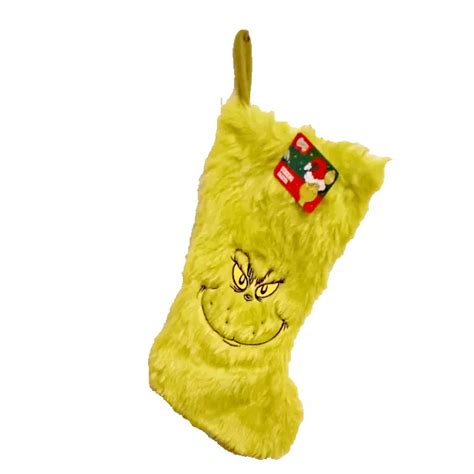 dr seuss how the grinch stole christmas grinch hairy stocking £15 61 picclick uk