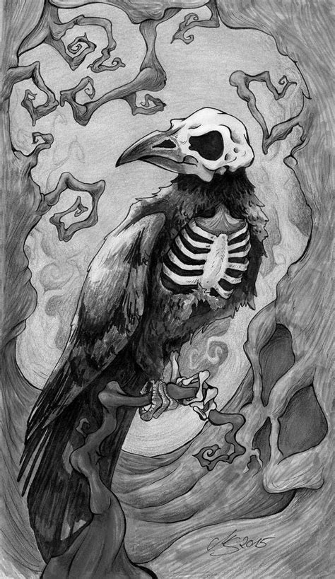 Dark Raven Monochrome By Https Deviantart Com Sarembaart On DeviantArt Dark Art