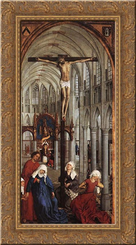 Seven Sacraments Altarpiece Central Panel 16x24 Gold Ornate Wood