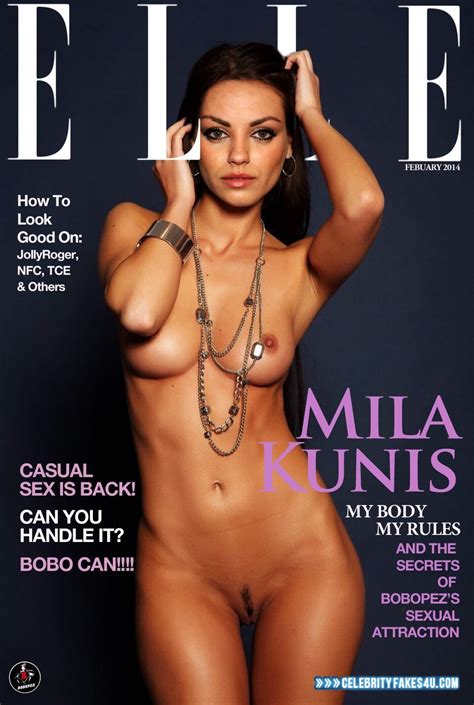 Mila Kunis Magazine Cover Hot Tits Nsfw 001 CelebrityFakes4u