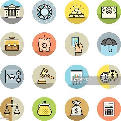 Finance Circle Icons High Res Vector Graphic Getty Images