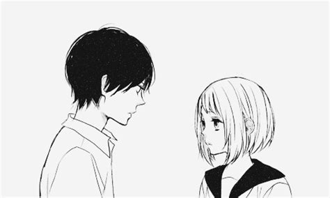 Anime Couple Tumblr Black And White 