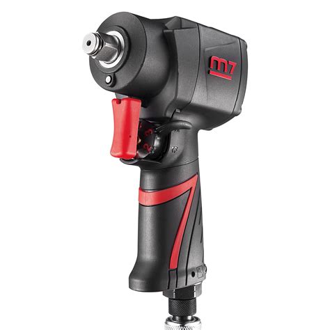 M7 12 Drive Compact Twin Hammer Type Pistol Grip Air Impact Wrench