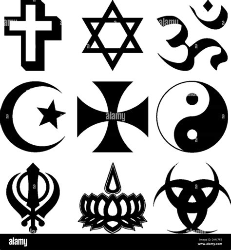 Los Símbolos Religiosos Ilustración Del Vector Imagen 64205293 Alamy