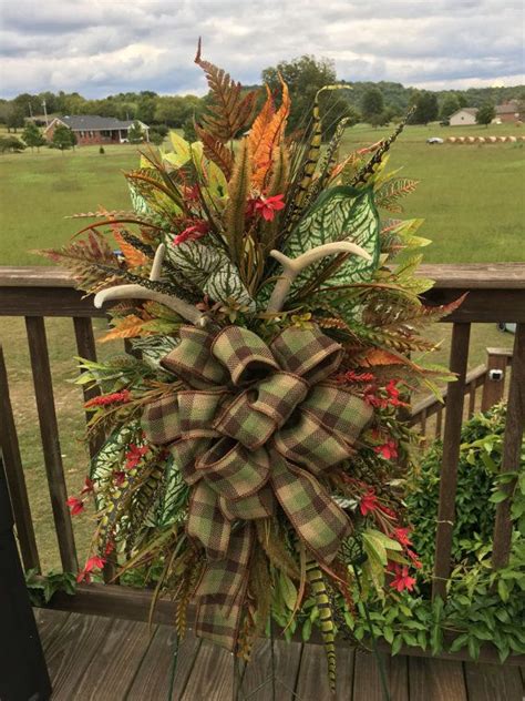 Allen's flowers & plants creates patriotic custom funeral flower arrangements in designs of patriotic themed funeral flowers. Beautiful woodland themed spray ( shipped without stand ...