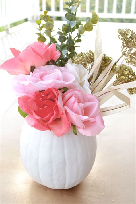 All Things Pink And Pretty Diy Floral Pumpkin Centerpiece