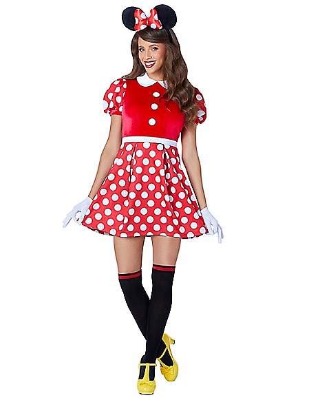Outlet Shopping Minnie Mouse Costume Red Dress Womens Classic Adult Shop Authentic Product