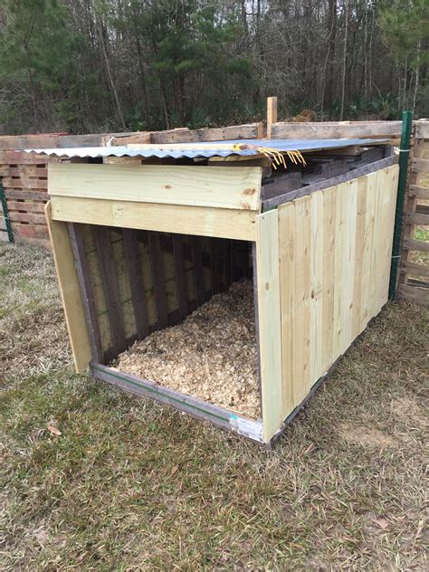 Easy And Inexpensive Goat Shelter Made With A Shipping Crate And Some Pine Fence Boards Goat