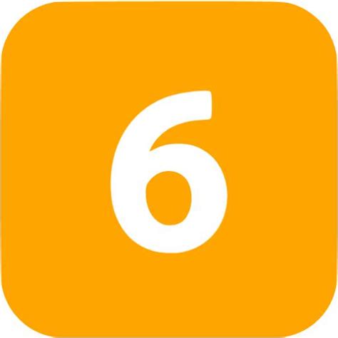 Orange 6 Filled Icon Free Orange Numbers Icons