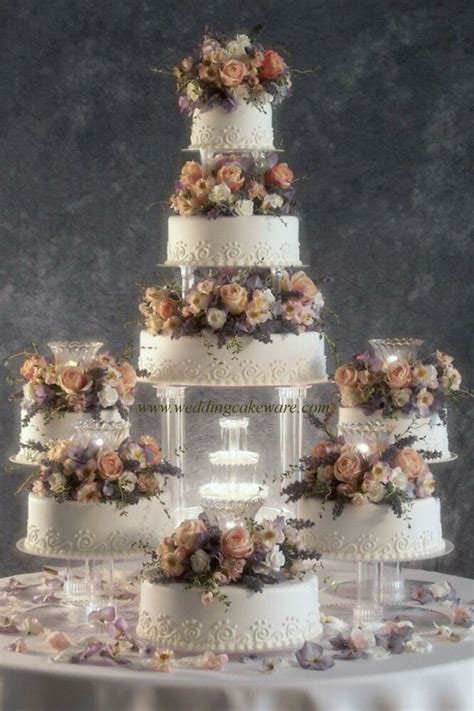 8 Tier Cascading Fountain Wedding Cake Stand Stands Set Ebay