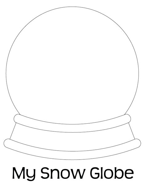 Christmas Snow Globe Coloring Coloring Pages